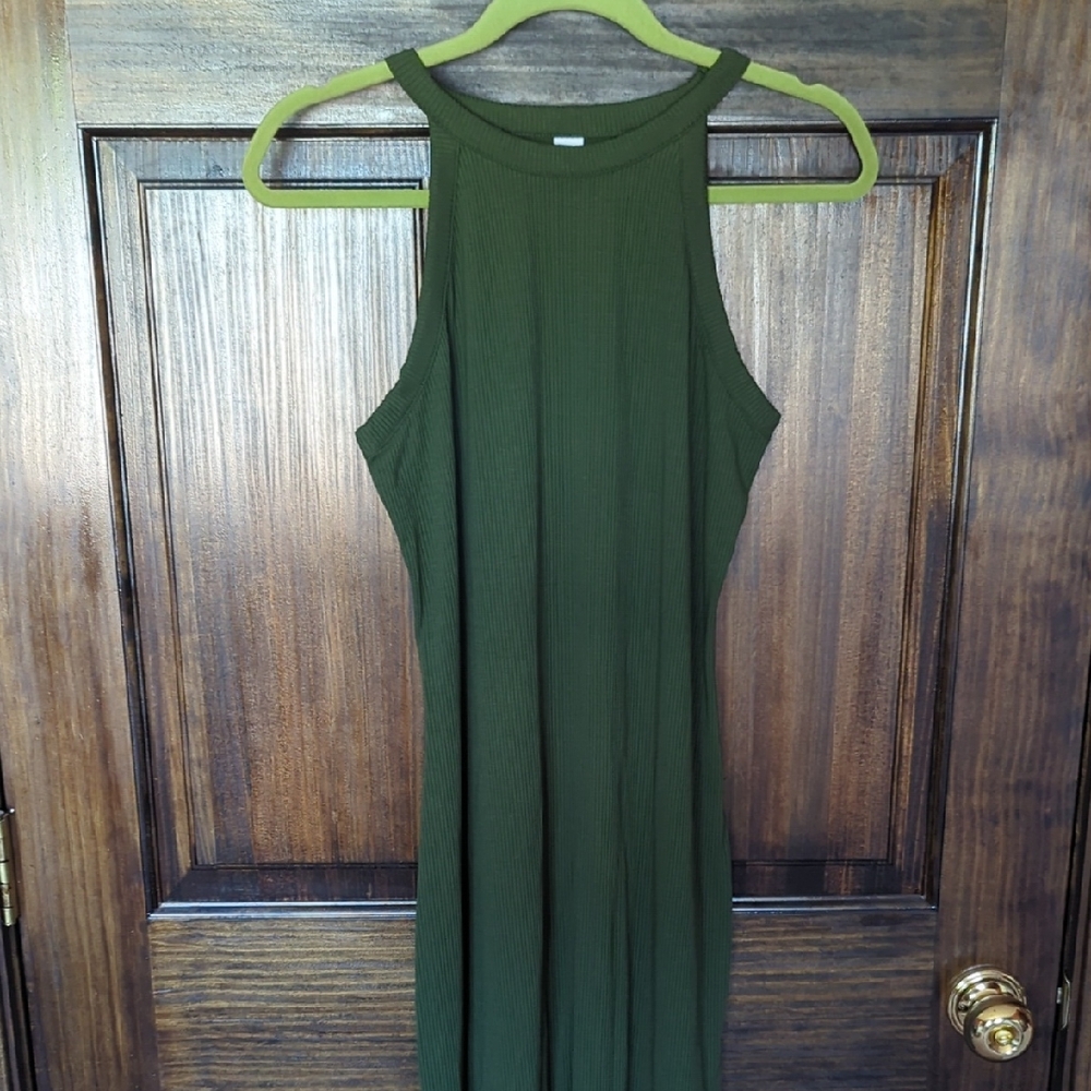 Old Navy Green Halter Sundress Midi